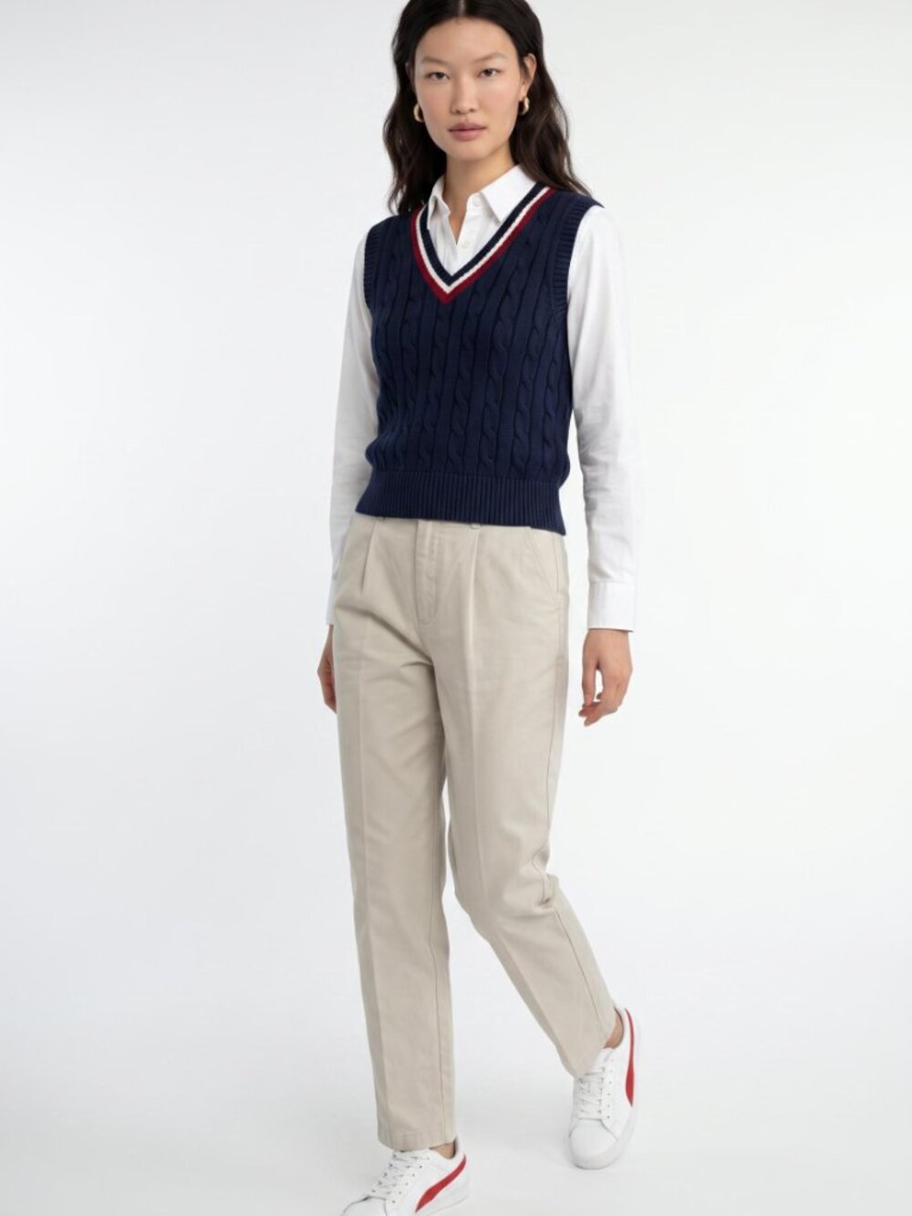 Vintage  90's Preppy Talbots High Rise 100% Cotton Khakis Womens 8 28X30